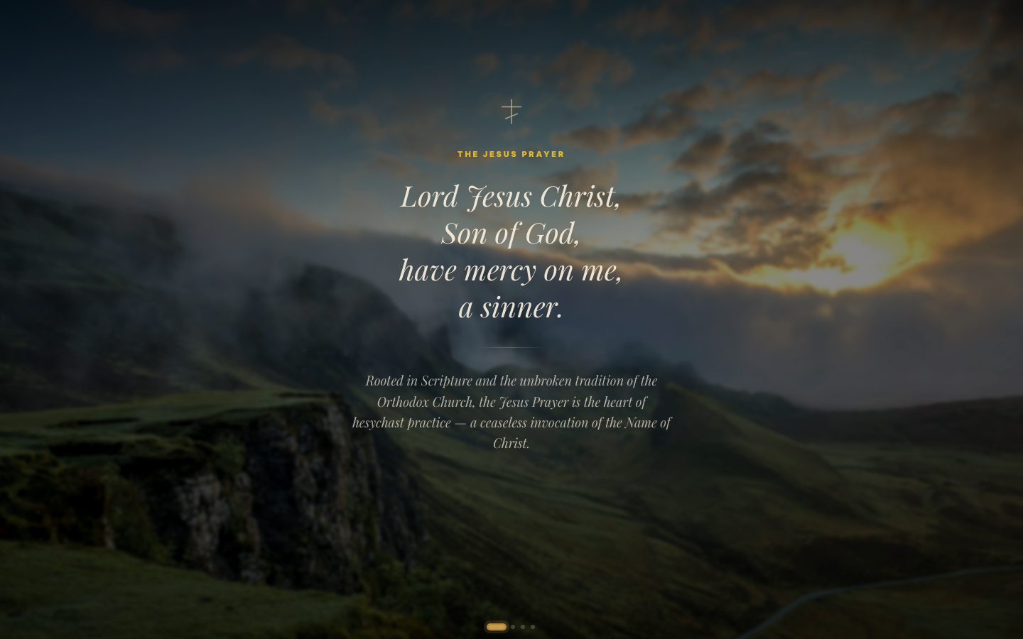 Screenshot of the Chotki Jesus Prayer app