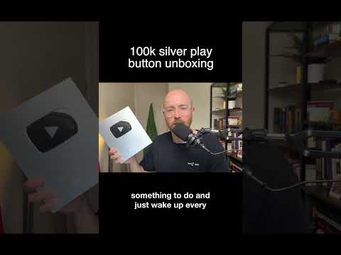 Unboxing my 100k Silver Play Button #youtubeshorts #ai