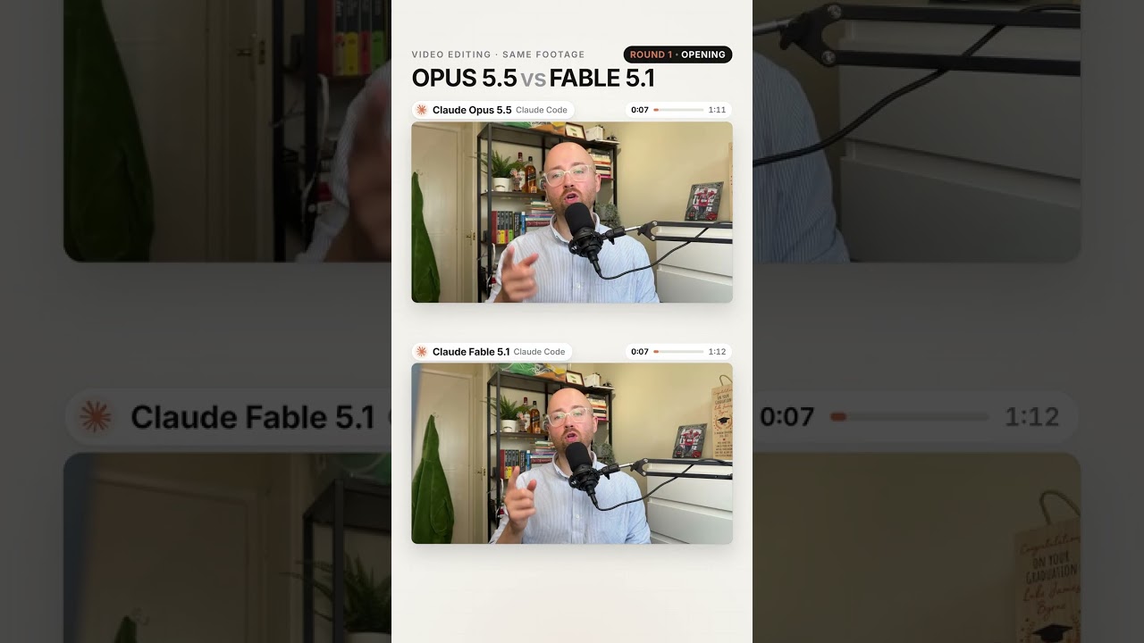 Opus 5.5 vs Fable 5.1: Which Claude Edits Video Better?